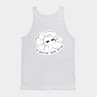 You Deserve Good Things Flower Cat Tank Top